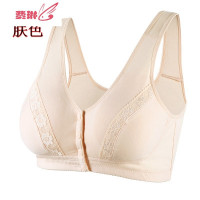 中年妈妈内衣舒适无钢圈中老年棉布文胸背心薄款女前扣胸罩 费琳胸罩
