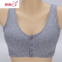中老年妈妈文胸无钢圈前扣棉文胸大码薄胸罩老人棉女内衣 费琳胸罩