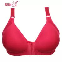 女式光面妈妈胸罩中老年人无钢圈内衣哺乳文胸棉前开扣聚拢薄款 费琳胸罩