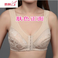 夏季薄款棉中老年文胸妈妈无钢圈前扣少女内衣大码胸罩 费琳胸罩