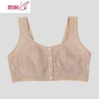 夏季中老年妈妈内衣棉无钢圈女式前扣式薄款胸罩背心式文胸 费琳胸罩