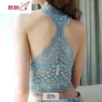 法式内衣女无钢圈薄款美背蕾丝平胸杯bralette性感文胸罩 费琳胸罩