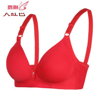 中年女士内衣文胸无钢圈 薄款 透气光面中老年三排扣聚拢妈妈胸罩 费琳胸罩