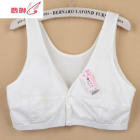 中老年文胸无钢圈棉前扣妈妈内衣女士大妈背心式老码胸罩 费琳胸罩
