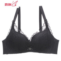 内衣女无钢圈小胸聚拢少女文胸性感蕾丝收副乳调整型胸罩 费琳胸罩
