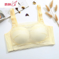 内衣女无钢圈 文胸聚拢防走光抹胸式女文胸蕾丝内衣收副乳小胸 费琳文胸套装