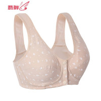 妈妈文胸薄无钢圈胸罩中老年人前扣大码棉内衣通用女士 费琳胸罩