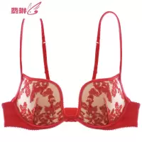 性感内衣女小胸聚拢胸罩刺绣少女文胸套装小胸u型不空杯 费琳胸罩