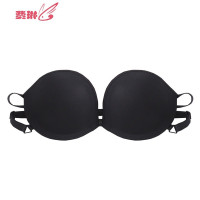 无肩带内衣女隐形防滑小胸聚拢大码薄款夏季美背文胸礼服婚纱乳贴 费琳胸罩
