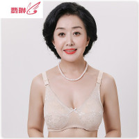 薄款后开扣妈妈内衣中老年文胸棉布无钢圈背心式胸罩胸衣女 费琳胸罩