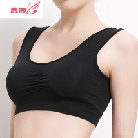 运动文胸 女 无钢圈薄款内衣瑜伽背心式胸罩宽肩中老年大码 费琳胸罩