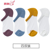 夏天玻璃丝透明袜子女船袜凉鞋韩国水晶袜短袜夏季薄款浅口不跟 费琳