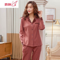 睡衣女士长袖棉加大码女式服可外穿常规款套装 费琳