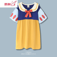 睡裙女夏宽松大码学生睡衣公主风甜美可爱可外穿短袖睡裙女 费琳