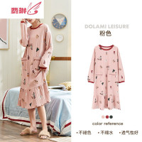 睡裙女长袖长款可爱学生公主风少女睡衣秋季服 费琳