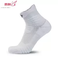 篮球袜中长筒运动袜子女防滑吸汗毛巾底精英袜加厚短筒 费琳