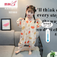 婴儿连体睡衣春秋家居服幼儿童小孩薄款哈衣爬服宝宝睡袋 费琳