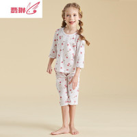 儿童睡衣夏季男童女童短袖套装小男孩宝宝空调服薄款 费琳