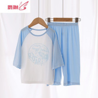 50支儿童半袖睡衣套装宝宝空调服短袖四季薄款男童服 费琳