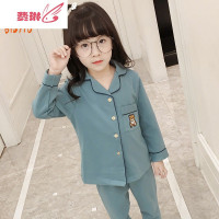 儿童睡衣女套装长袖中大童小孩棉亲子宝宝男孩服 费琳