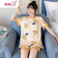 睡衣女夏季韩版薄款天短袖学生可爱鸭很仙的服套装 费琳