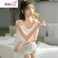吊带睡衣女夏小性感仙女风学生韩版少女清新夏天很仙的吊带睡衣裙 费琳睡裙