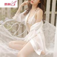 情趣内衣性感透明睡衣套装骚超挑逗开档免脱露乳诱惑床上 费琳