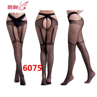 女式情趣丝袜内衣镂空开档吊袜袜提花裤打底裤欧美成人渔网袜 费琳