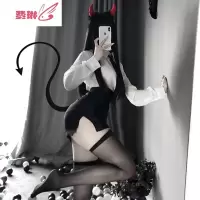情趣内衣性感透视超骚秘书惑OL教师开档免脱套装 费琳