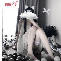 情趣睡衣性感骚文胸诱惑挑逗套装超内衣睡裙露乳透明床上 费琳