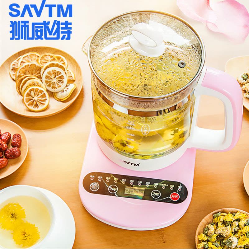 狮威特(savtm)养生壶FK-515S 全息屏显养生壶高硼硅玻璃壶1.5L触控式煎药壶花茶器煲茶壶烧水壶图片