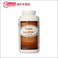 健安喜(GNC) 三倍浓缩深海鱼油 120粒+三重浓缩大豆卵磷脂 180粒 两瓶装组合软胶囊 美国的鱼油 美国进口