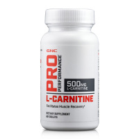 美国进口 健安喜(GNC) 加强左旋肉碱500mg60粒+瓜拉纳burn60 两瓶装组合 男女通用
