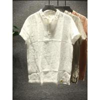 新款Hi 日系极简风小奶鹅亚麻衬衫男青年夏季修身透气套头百搭短袖