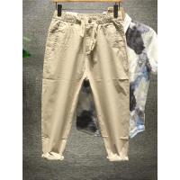 新款Hi 日系简约纯色系休闲裤男士潮流百搭轻薄微锥形裤九分裤