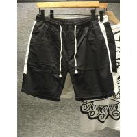 新款Hi 暗黑风抽绳系带休闲短裤男黑白拼接撞色修身舒适百搭五分裤