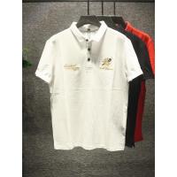 新款Hi 潮流刺绣小蜜蜂翻领衫男港风chic百搭帅气修身短袖T恤