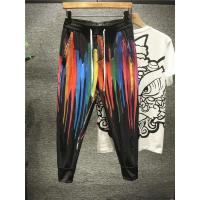 新款Hi 男士休闲裤渐变色彩虹扎染垂感哈伦九分裤潮奶奶裤