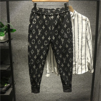 新款Hi 西海岸轻奢印花休闲裤男士潮流微宽松哈伦裤