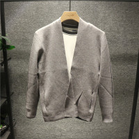 新款Hi 韩系风格轻奢高品质针织开衫男士潮流简约冬季保暖毛衫