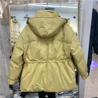 新款2020秋冬新款羽绒服女中长款加厚韩版宽松收腰显瘦白鸭绒工装外套