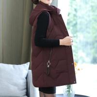 新款棉马甲女中长款秋冬季中年妈妈装加厚坎肩大码显瘦中老年马夹外穿