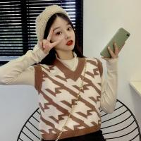 新款针织马甲女背心外套冬季2020新款外搭马夹秋冬毛衣外穿上衣两件套