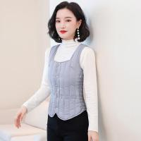 新款秋冬羽绒棉马甲女加绒短款新款轻薄修身内穿贴身背心加厚保暖内胆