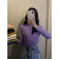 新款秋冬2020年新款百搭修身打底针织衫内搭长袖白色上衣女温柔风毛衣