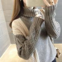 新款高领毛衣2020年新款女宽松外穿洋气加绒加厚打底衫女秋冬内搭