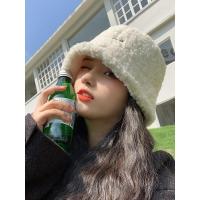 新款帽子女秋冬韩版潮毛绒渔夫帽显脸小复古百搭保暖日系网红盆帽