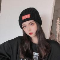 新款紫色嘻哈针织毛线帽子女秋冬季欧美韩版百搭ins潮人炸街美式冷帽