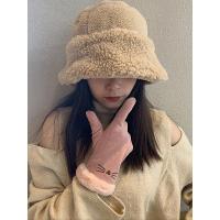 新款手套女冬天保暖加厚可爱ins冬韩版骑车防风防寒加绒五指手套骑行