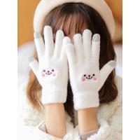 新款手套女冬季加绒加厚学生冬天防寒保暖可爱骑车女士五指触屏棉手套